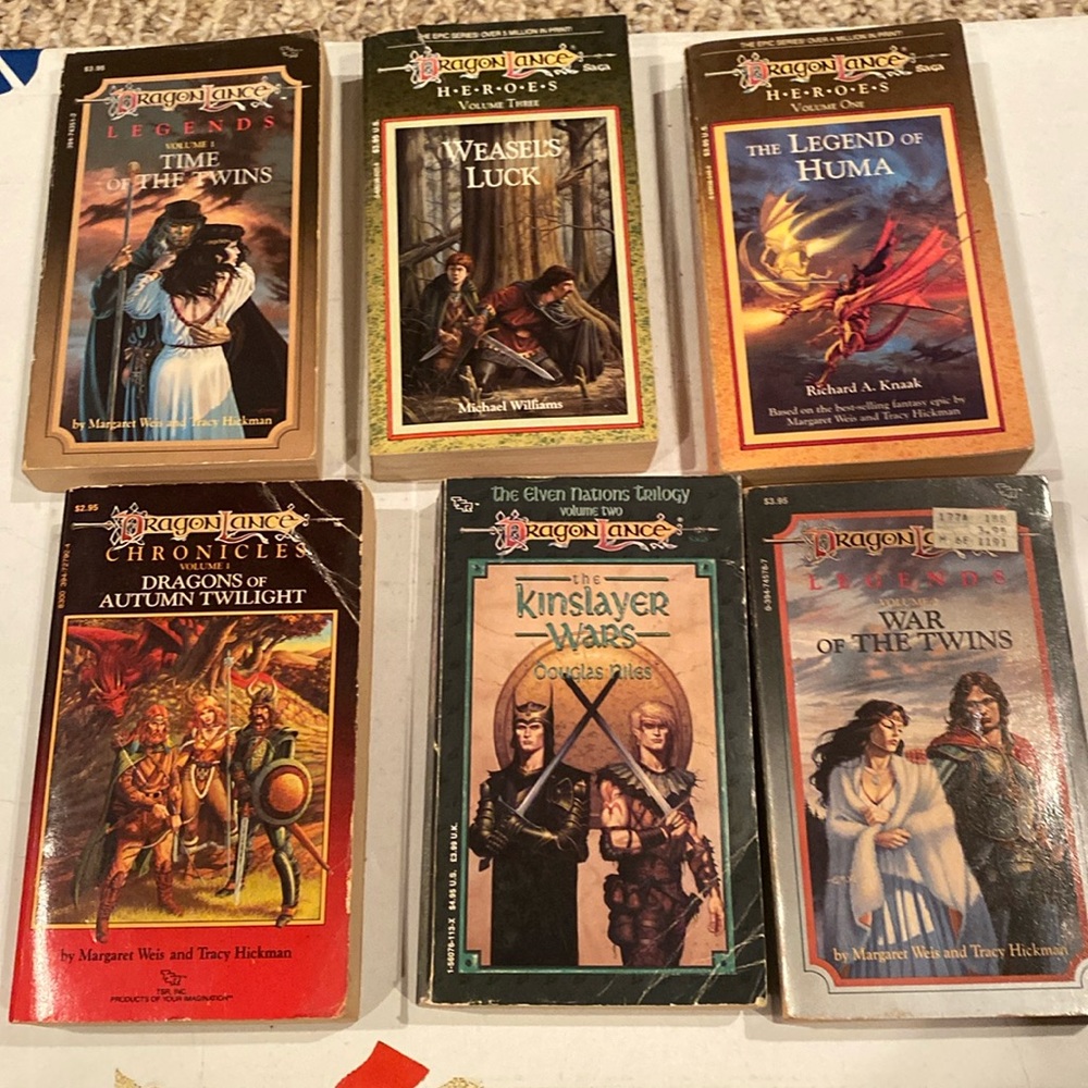 “Dragon Lance,” Lot of 6 Paperback Novels